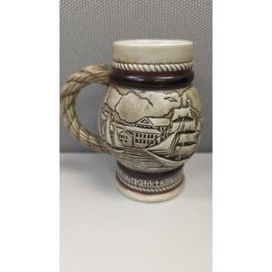 Vintage Avon Mini Stein - Nautical Sailing Ships Oceans - 1982 - Brazil #154546